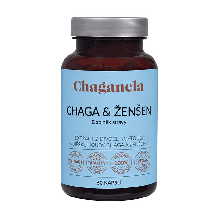 Chaganela extrakt z chagy a sibiřského ženšenu  60, 150 nebo 270 kapslí