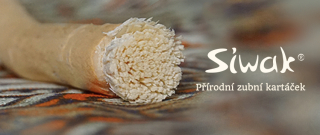 Přírodní zubní kartáček Siwak (Miswak) s pouzdrem, nebo bez pouzdra
