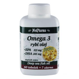 MedPharma Omega 3 rybí olej Forte 67 tobolek