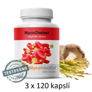 MycoMedica MycoCholest 3 x 120 kapslí - zvýhodněná nabídka