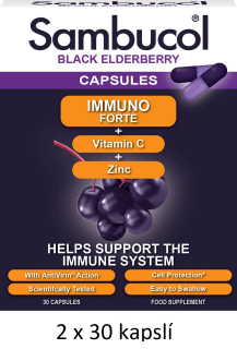 Sambucol Immuno Forte 2 x 30 kapslí - zvýhodněné balení