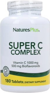 Natures Plus Super C Complex 1000 mg  + 500 mg Bioflavonoids 180 tablet